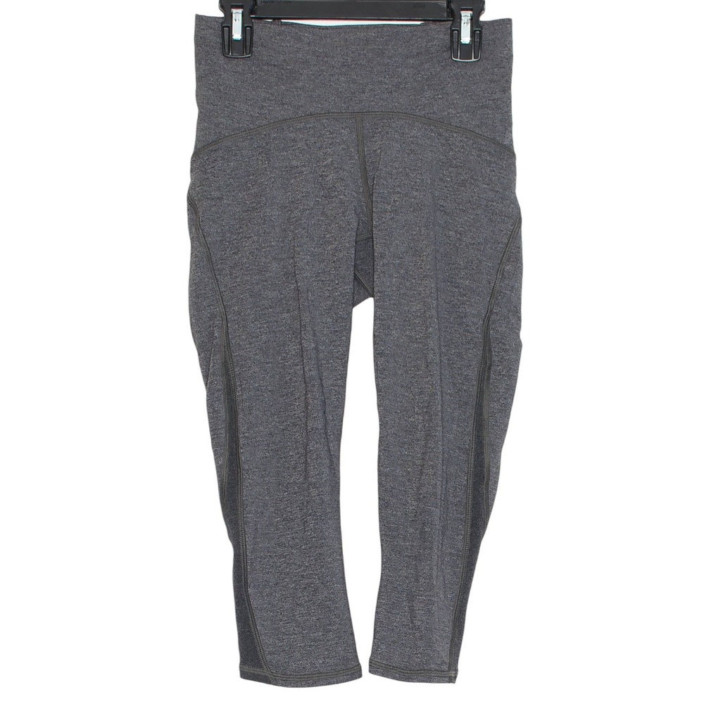 Lululemon Train Times Crop Capri Leggings Gray 4 Workout Compression Athleisure
